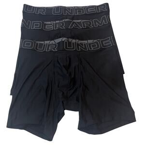 M3-59 UNDER ARMOUR Men's Underwear 6" Boxer Briefs 3-PACK Black Medium